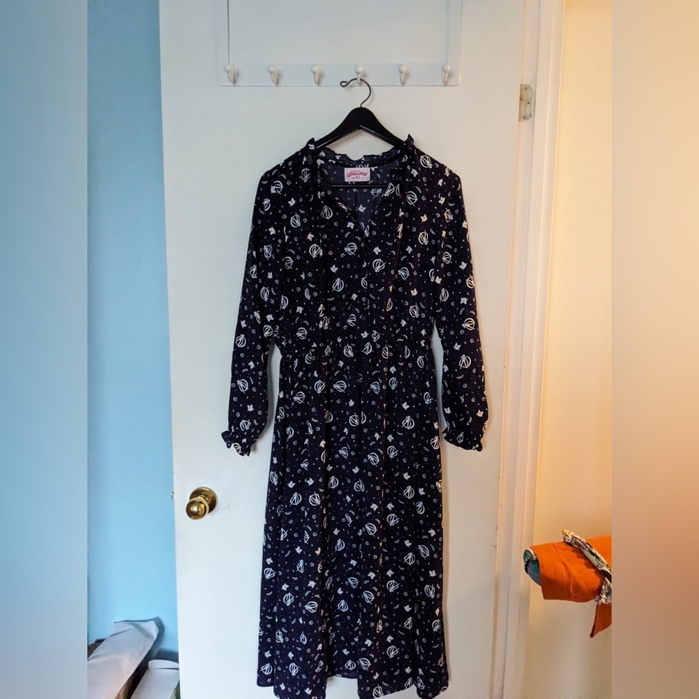 Sailormoon GU Navy Blue Patterned Dress size Large
